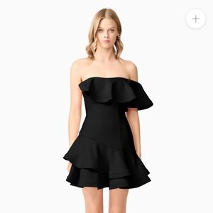 Ava Strapless Mini Dress in Black